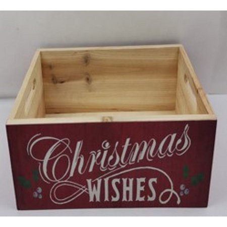OPEN ROAD BRANDS Cmas Wishes Wood Crate 90192651